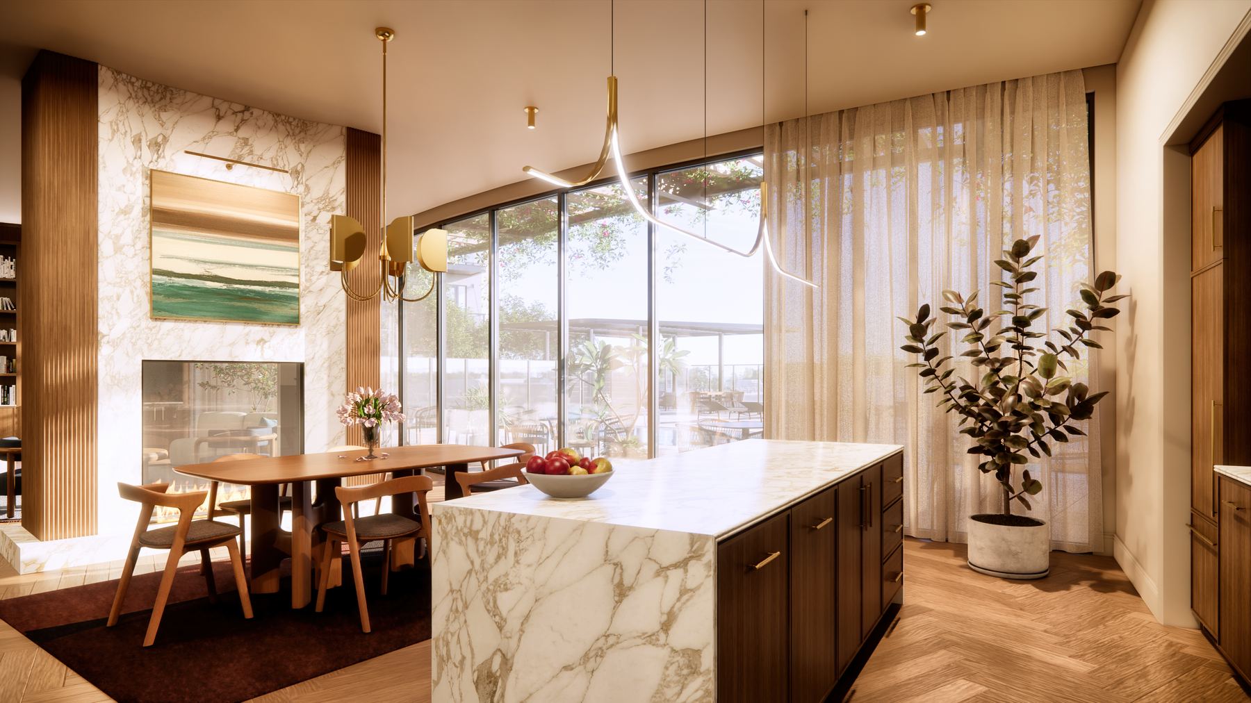 Club room kitchen