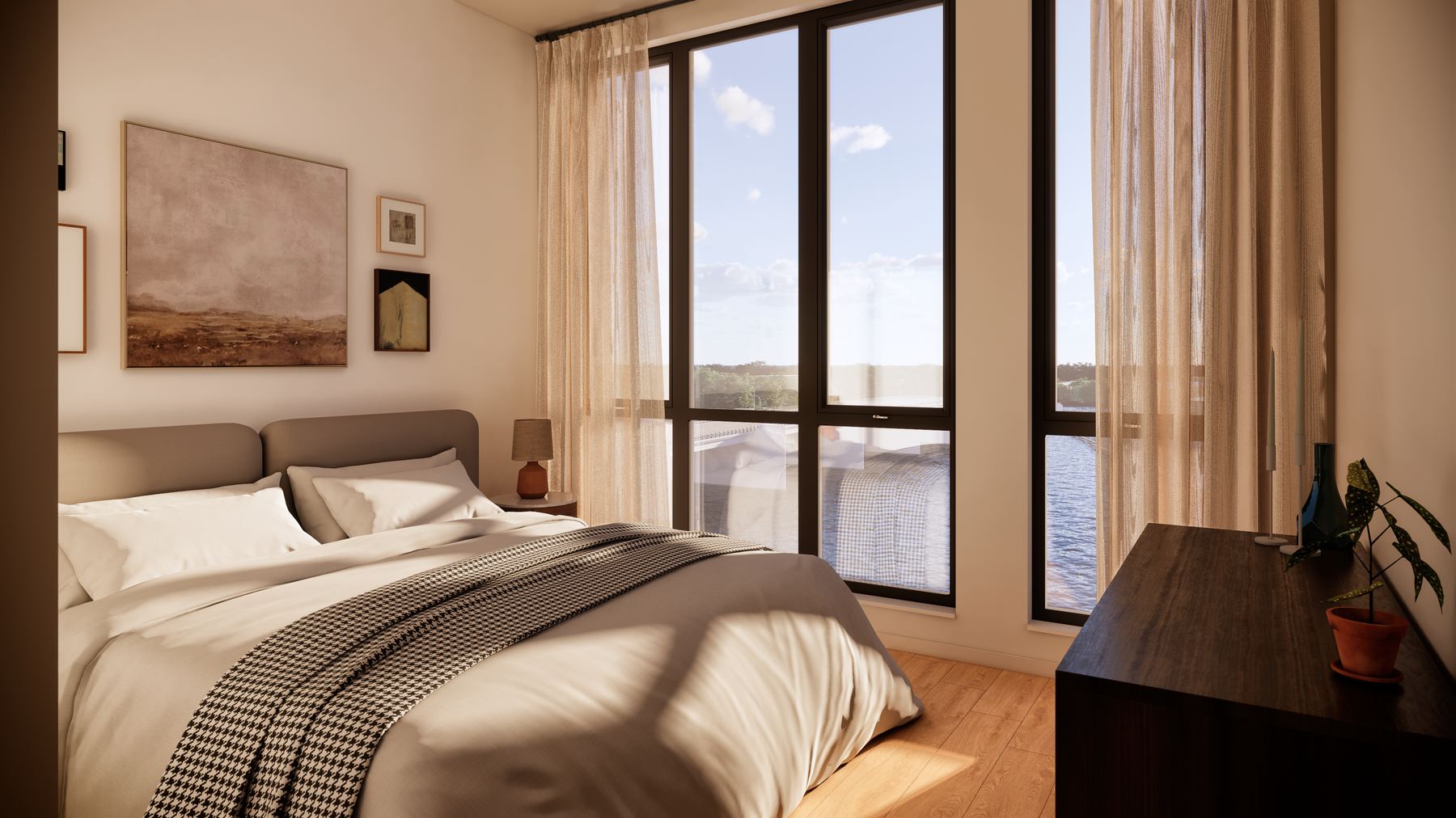Lockside condo bedroom