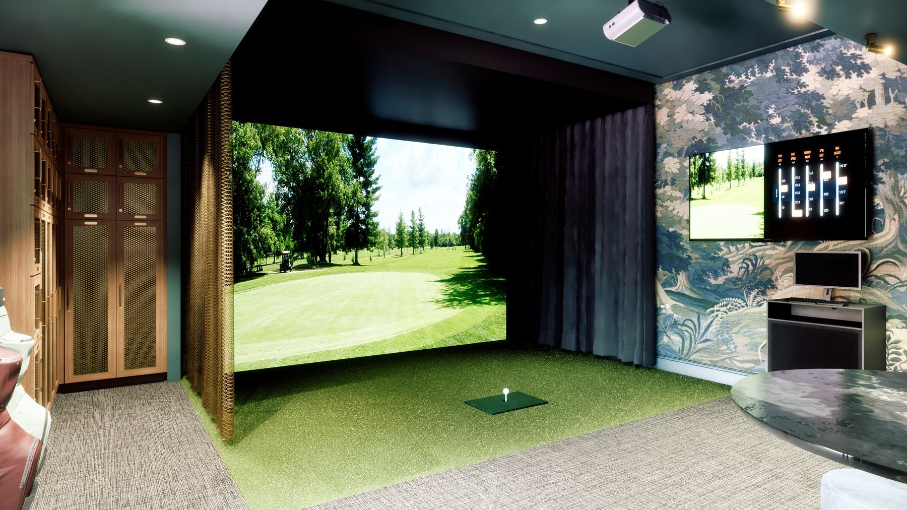 Golf simulator screen