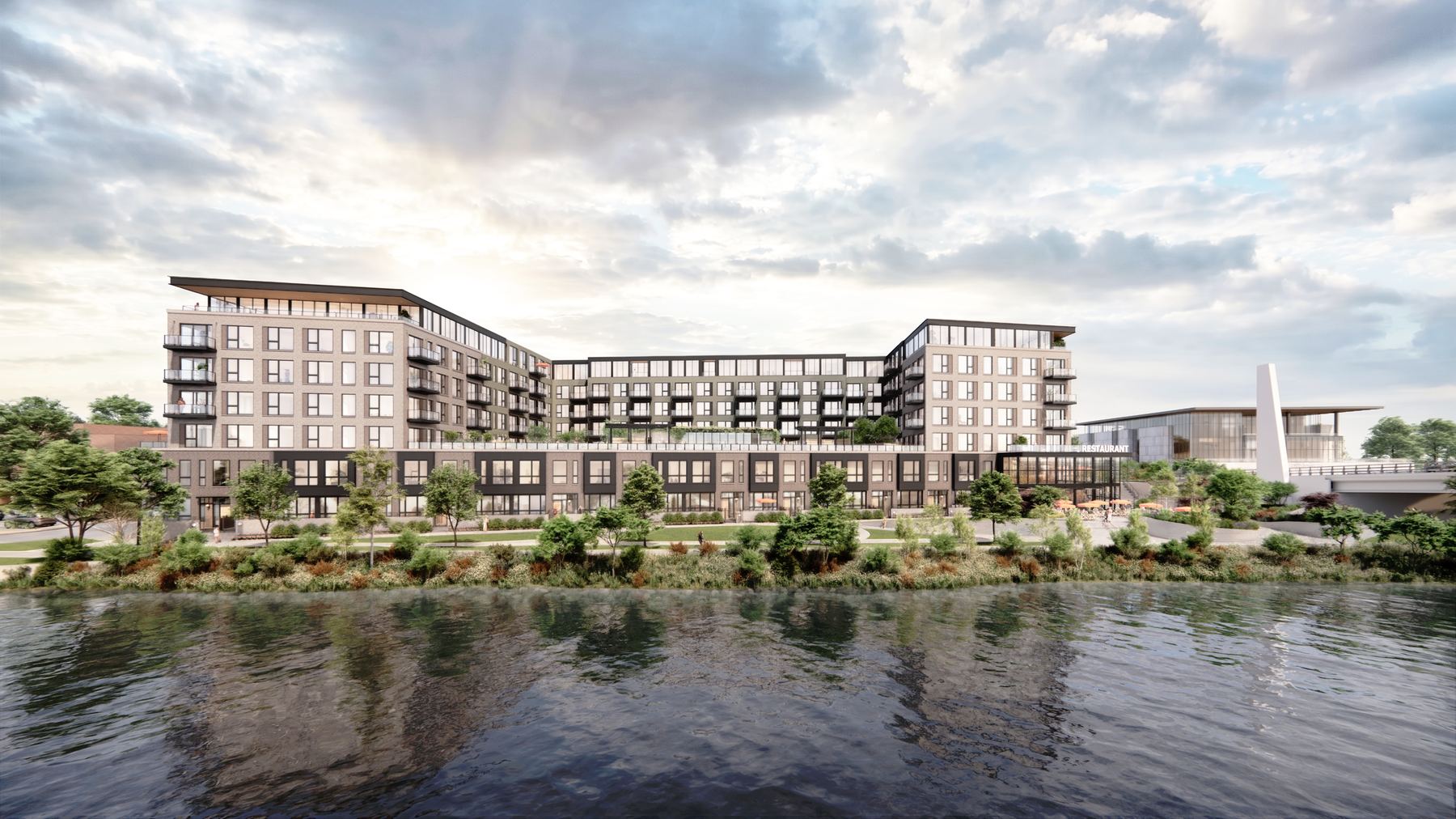 Lockside from the river
