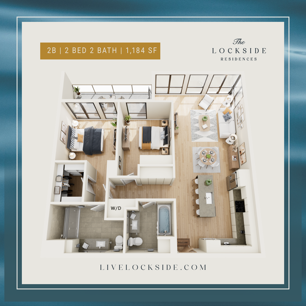 2B 3D floor plan